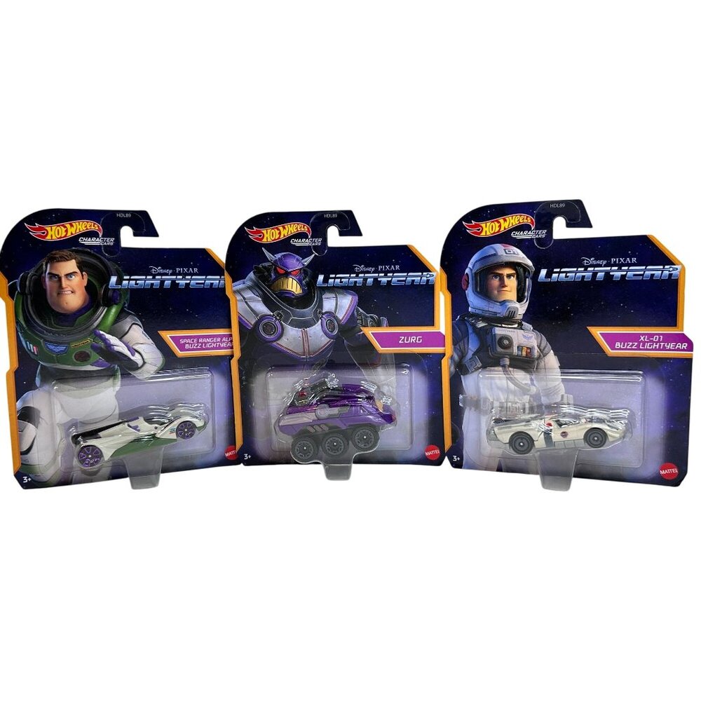 Hot Wheels Disney Pixar Lightyear 3‎ Character Cars Buzz Lightyear & Zurg NEW